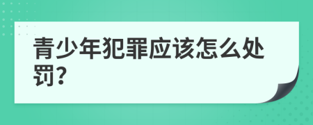 青少年犯罪应该怎么处罚？