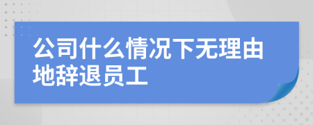 公司什么情况下无理由地辞退员工