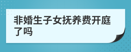 非婚生子女抚养费开庭了吗