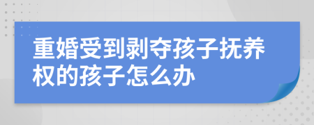 重婚受到剥夺孩子抚养权的孩子怎么办