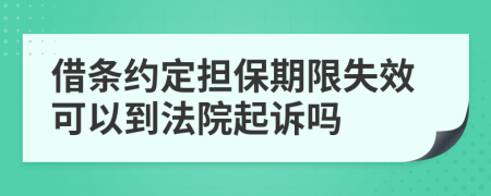 借条约定担保期限失效可以到法院起诉吗