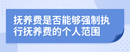 抚养费是否能够强制执行抚养费的个人范围