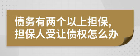 债务有两个以上担保,担保人受让债权怎么办