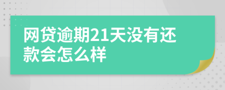 网贷逾期21天没有还款会怎么样