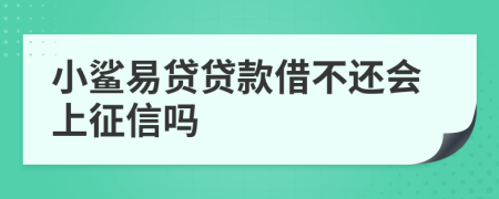小鲨易贷贷款借不还会上征信吗