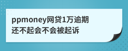 ppmoney网贷1万逾期还不起会不会被起诉