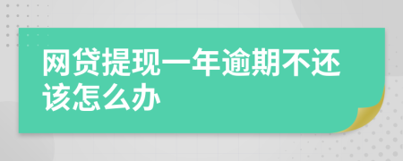 网贷提现一年逾期不还该怎么办