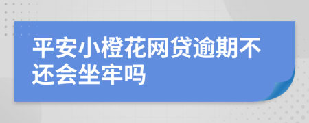 平安小橙花网贷逾期不还会坐牢吗