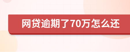 网贷逾期了70万怎么还