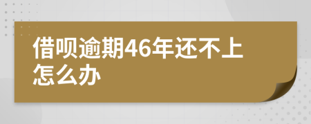 借呗逾期46年还不上怎么办