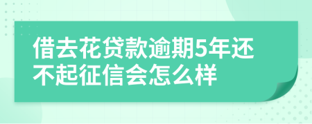 借去花贷款逾期5年还不起征信会怎么样