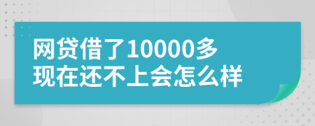 网贷借了10000多现在还不上会怎么样