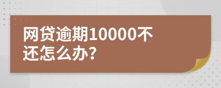 网贷逾期10000不还怎么办？