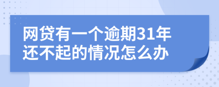 网贷有一个逾期31年还不起的情况怎么办