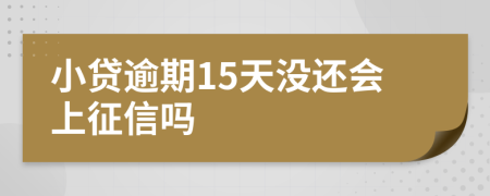 小贷逾期15天没还会上征信吗