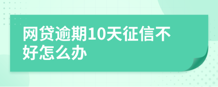 网贷逾期10天征信不好怎么办