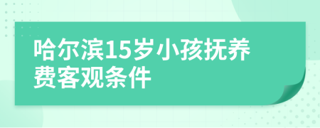 哈尔滨15岁小孩抚养费客观条件