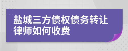 盐城三方债权债务转让律师如何收费