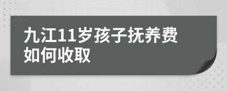 九江11岁孩子抚养费如何收取