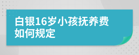 白银16岁小孩抚养费如何规定