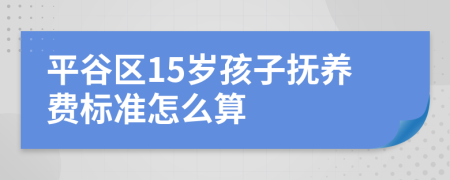 平谷区15岁孩子抚养费标准怎么算