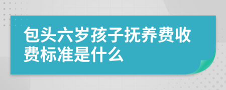 包头六岁孩子抚养费收费标准是什么