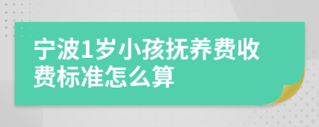 宁波1岁小孩抚养费收费标准怎么算