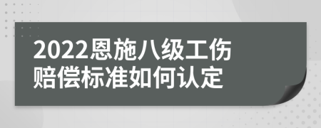 2022恩施八级工伤赔偿标准如何认定