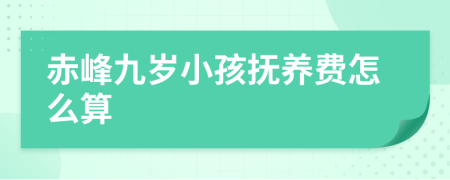 赤峰九岁小孩抚养费怎么算