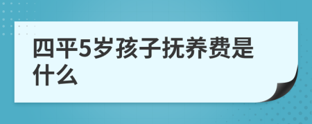 四平5岁孩子抚养费是什么