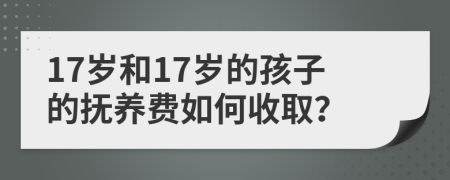 17岁和17岁的孩子的抚养费如何收取？