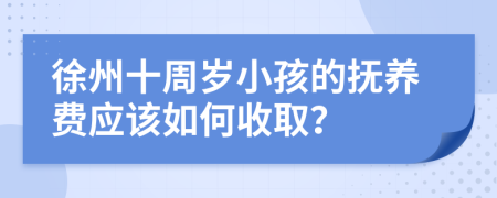 徐州十周岁小孩的抚养费应该如何收取？