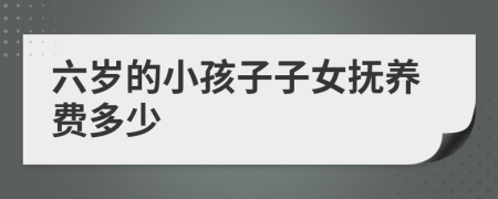 六岁的小孩子子女抚养费多少