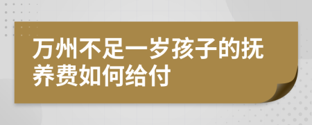 万州不足一岁孩子的抚养费如何给付