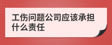 工伤问题公司应该承担什么责任