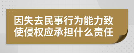 因失去民事行为能力致使侵权应承担什么责任