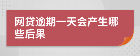 网贷逾期一天会产生哪些后果