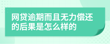 网贷逾期而且无力偿还的后果是怎么样的