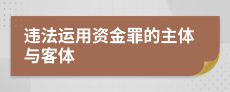 违法运用资金罪的主体与客体