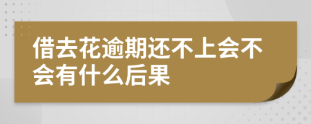 借去花逾期还不上会不会有什么后果