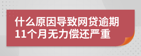 什么原因导致网贷逾期11个月无力偿还严重