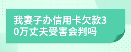 我妻子办信用卡欠款30万丈夫受害会判吗