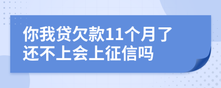 你我贷欠款11个月了还不上会上征信吗
