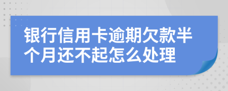 银行信用卡逾期欠款半个月还不起怎么处理