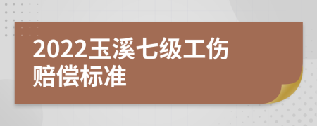 2022玉溪七级工伤赔偿标准