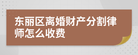 东丽区离婚财产分割律师怎么收费