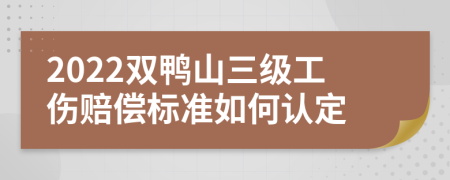 2022双鸭山三级工伤赔偿标准如何认定