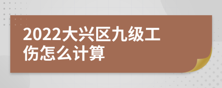 2022大兴区九级工伤怎么计算