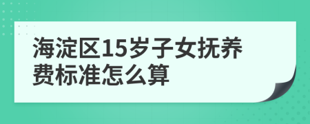 海淀区15岁子女抚养费标准怎么算