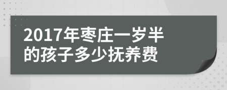 2017年枣庄一岁半的孩子多少抚养费